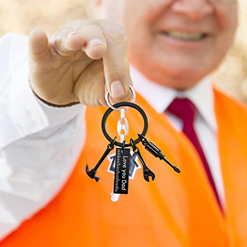 Chaveiro Dad – chave fenda, mini ferramentas manuais aço inoxidável ajustável, chave carro ferrament