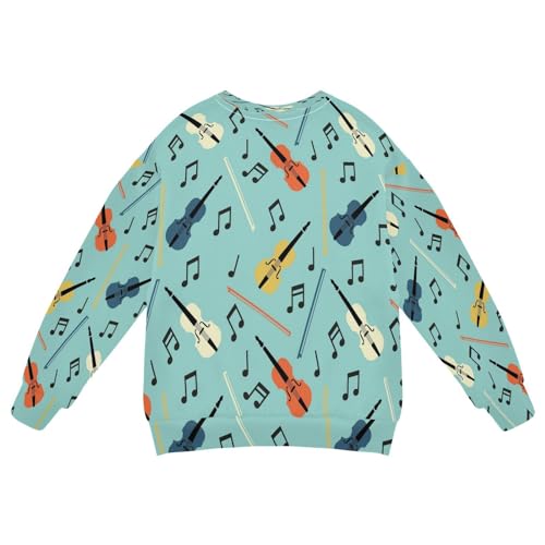 Violins Music Guitar Boy Girl Sweatshirt Toddler Crewneck Pullover Sweater Long Sleeve Fall Winter Clothes2