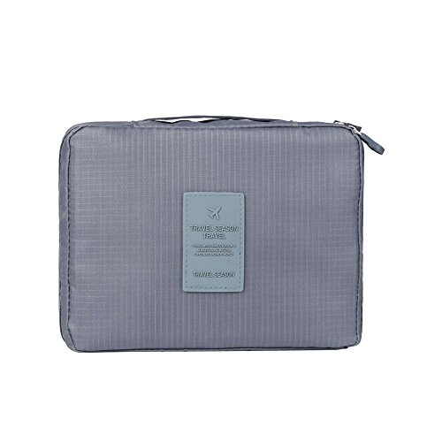 Huluwa Toiletry Bag, Multifunction Cosmetic Bag, Portable Makeup Pouch Waterproof Travel Hanging Organizer Bag, Gray