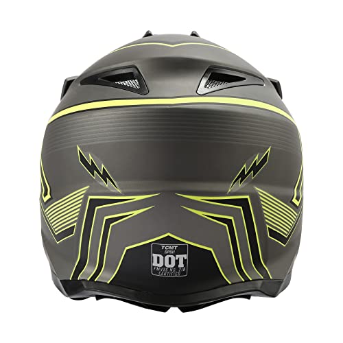 Image of SLMOTO DOT Certified Full Face Adult Motocross Motorcycle Helmet ATV Gray M