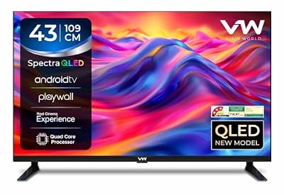 VW 109 cm (43 inches) Spectra Series Full HD Smart QLED Android TV VW43AQ3