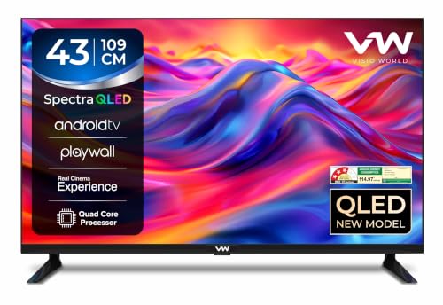 VW 109 cm (43 inches) Spectra Series Full HD Smart QLED Android TV VW43AQ3