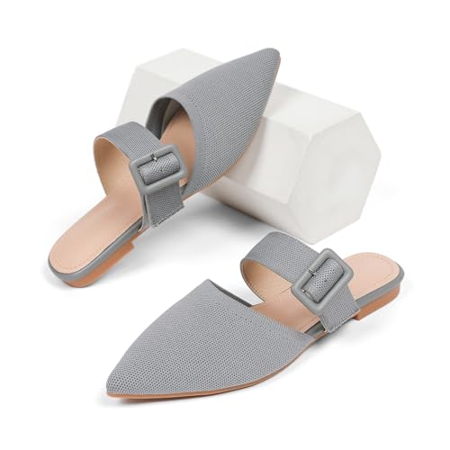 Pointed Toe Mules for Women Flats，Slip On Mules Backless，Wide Width Mules，Mule Slides Flats Sandals2