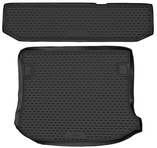 WALSER XTR Kofferraumwanne für Dacia Logan MCV (KS) 2007-Heute, 5-Sitzer (Zwei Teile), 100% passgenaue Antirutschmatte Auto, Gummimatte Auto, Kofferraum Schutzmatte, Auto Gummimatten