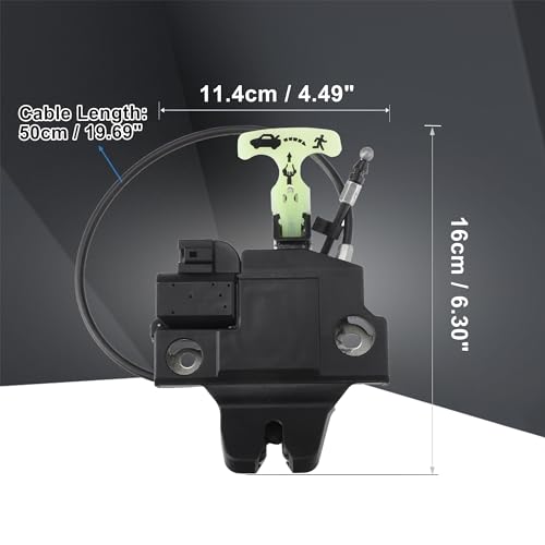 Image of X AUTOHAUX Replacement Rear Liftgate Door Lock Actuator with Cable for Subaru Legacy 2010-2014 for Subaru Outback 2010-2014 Tailgate Latch Assembly Black