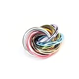 Möbii Fidget Ball (MultiColor): Quiet Mobius ADHD Anxiety Stim Stress Relief Toy Tool for Home Travel Office or Desk (Small, Half, Pastel Rainbow)