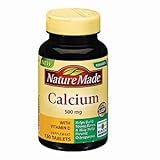 Nature Made Calcium, 500 mg, With Vitamin D, Tablets, 130 Count (Pack of 3)