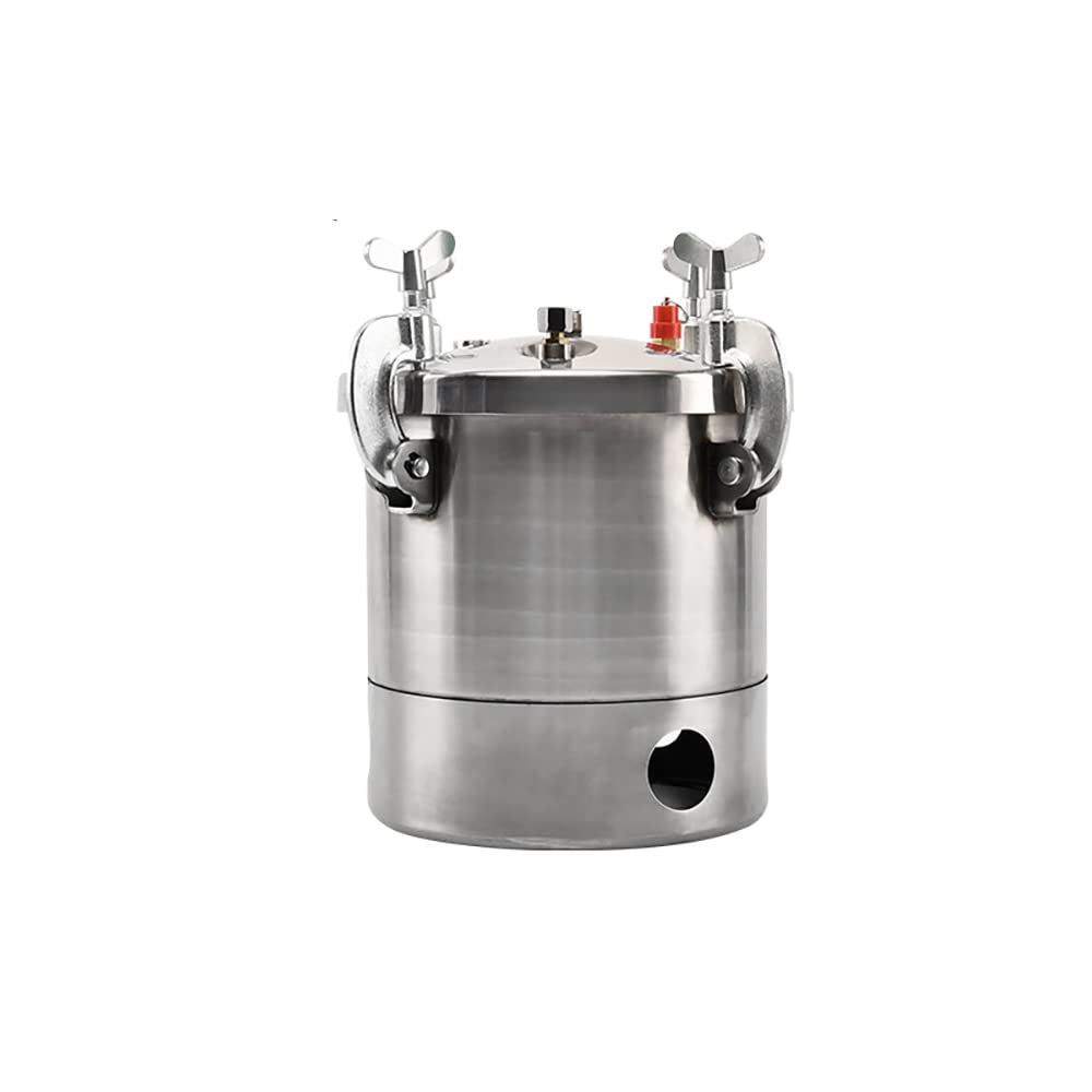 5L Stainless Steel Vacuum Defoaming Barrel Small Vacuum Drying Box Vacuum Chamber Container AB Glue Vacuum Pump Tank with Vacuum