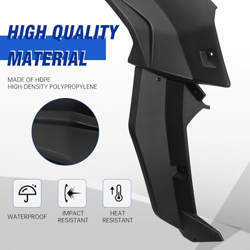 CPOWACE Wider XXL Front&Rear Fender Flares Kit Compatible with Kawasaki Teryx KRX 1000 2020-2025 Accessories, Update Extended Mud Flaps Extension Mud Guards Replace 99994-1324(12PCS,Left & Right) by CPOWACE - Image 5