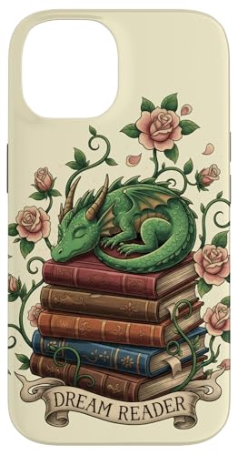Cottagecore Bookworm Art �p Dream Reader Dragon �P�[�X �X�}�z�P�[�X iPhone 14 �p