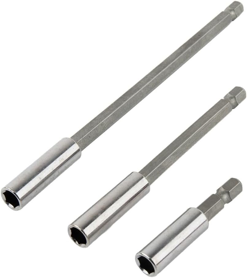 3PCS 1/4 Hex Quick Release Extension Bit Holders for Power Tools Compatible with Electric and Pneumatic Screwdrivers 50 100 150mm