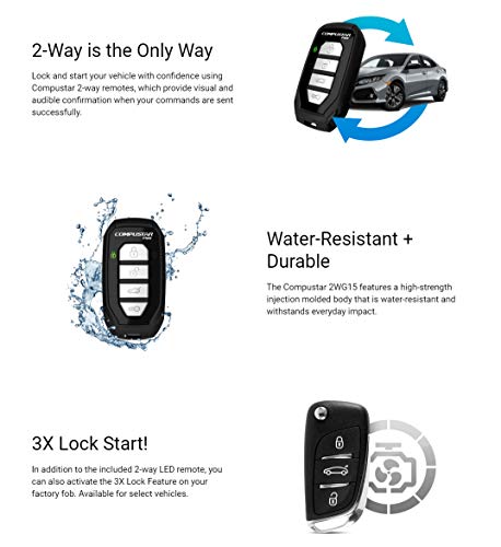 Compustar CSX4900-S 4-Button 2-Way, 3000' Remote Start System W/Drone X1Lte thumb #5