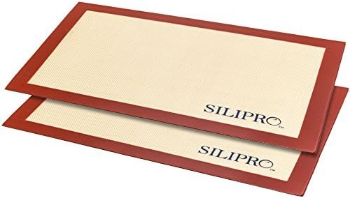 Silipro Non-stick Silicone Baking Mat Set 2pk ââ‚¬â€œ Easy to Clean + Dishwasher Safe ââ‚¬â€œ 16 5/8" x 11" Fits Half Size Sheet Pans
