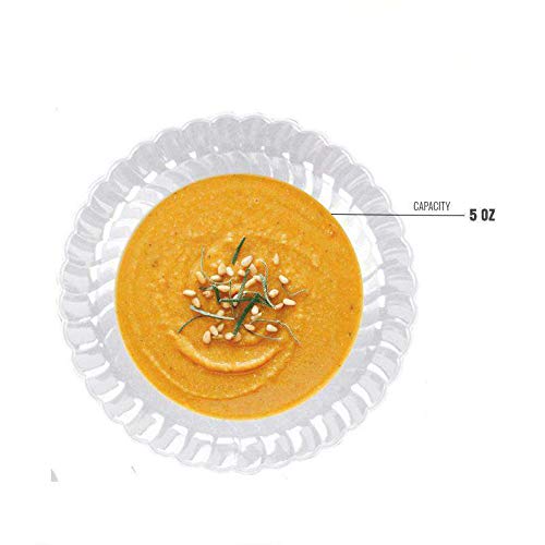 Kaya Clear Flair Disposable Plastic Dessert Bowls - 5oz (Pack of 18) - Elegant, Stackable & Crystal-Clear Round Bowls - Perfect for Parties, Family Dinners & Casual Gatherings