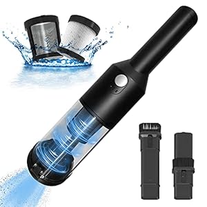 Handstaubsauger, Tragbar Autostaubsauger Akkustaubsauger Wiederaufladbar, Trocken Kabellos Handsauger Klein & Mini…
