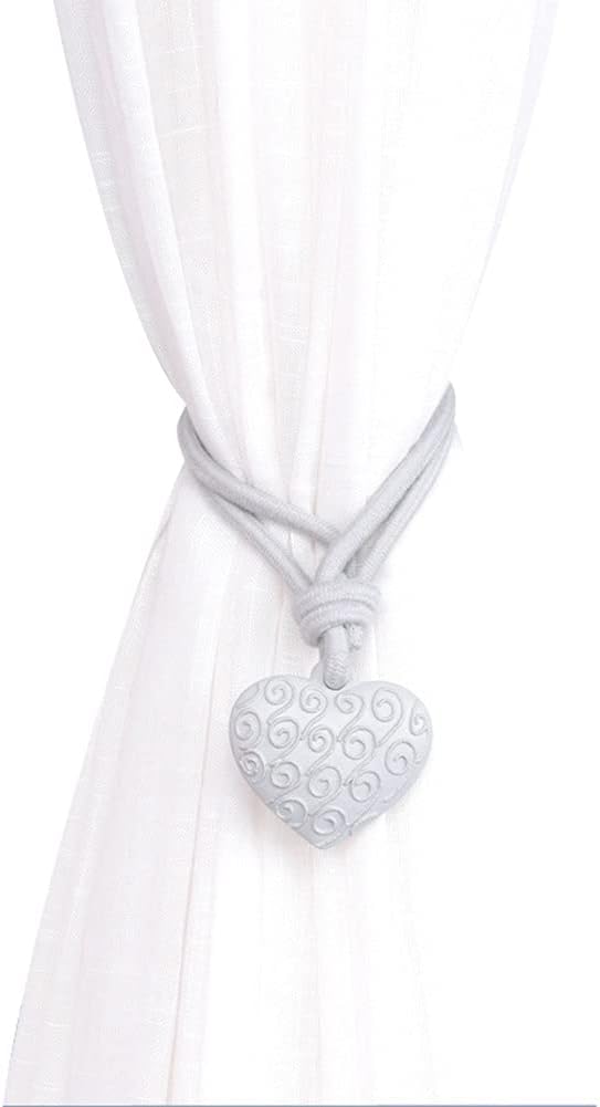 カーテンクリップ タイクリップ カーテンバックル ネクタイクリップ ラブハートホルダー アクセサリー ホームデコ(カラー:03)(1