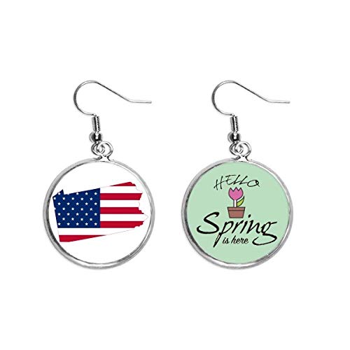 Pendientes de Pennsylvania con acabado Premium de joyería fina para primavera