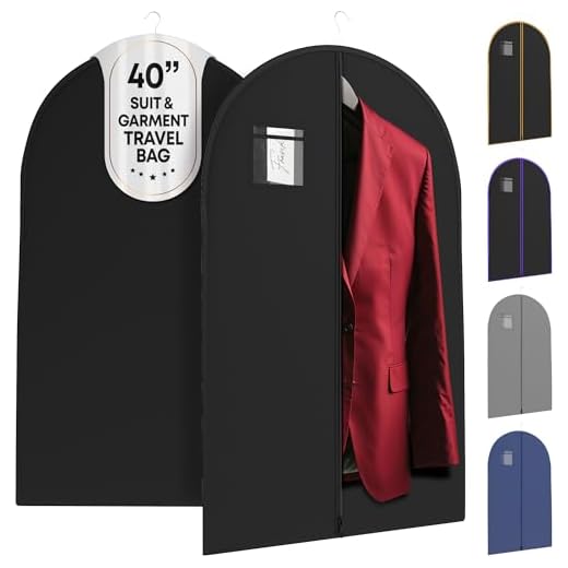 Black Suit Garment Travel Bags -Heavy Duty and Lightweight 40” X 24” - Your Bags