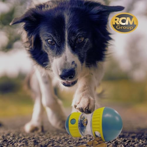 RCM Group® - Brinquedo Interativo Dispenser de Ração Para Pets Material Resistente Não Tóxico Acompa