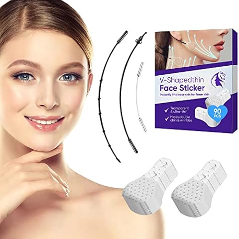 MOSKILA Face Lift Tape, High Elasticity Facelift Tape for Hiding Facial Wrinkles, Lift Saggy Skin & Hide Double Chin, Ultra-thin, Breathable, Waterproof (90PCS) Cover
