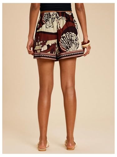 Image of SweatyRocks Women's Boho Mini Skirts Floral Shorts Tie Side Wrap Skorts