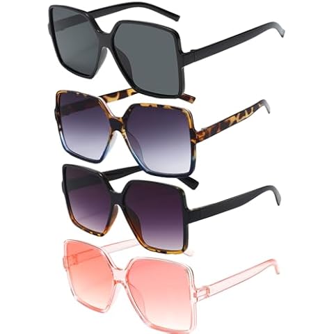 EUPSIIU 4 Pcs Classic Oversized Sunglasses Cover