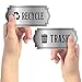 Recycle and Trash Stickers for Trash Cans - Metallic Vinyl Recycling Bin Labels – 2 Pack - 4.75