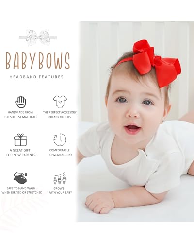 image for jollybows 30pcs Baby Girls Grosgrain Ribbon Hair Bows Headbands 4