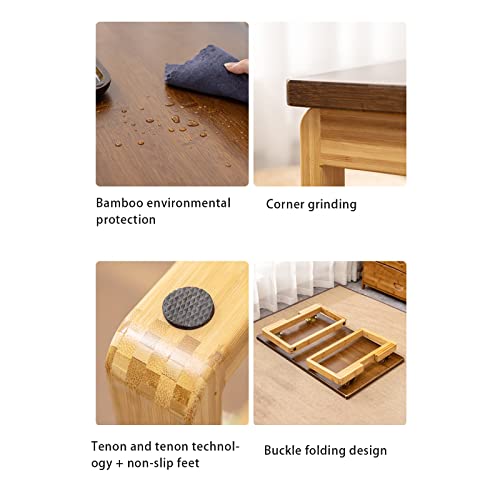 Table basse pliable en bambou pour libérer l'espace des petits salons - 6