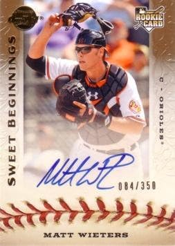2009 Upper Deck Sweet Spot Baseball #122 Matt Wieters Certified Autograph Rookie Card - Only 350 made!