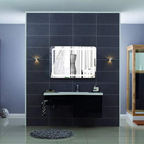 POPSPARK 50 x 70 x 4 cm Illuminated LED Bathroom Mirror Wall Mounted LED Light Mirror (50x70x4cm)