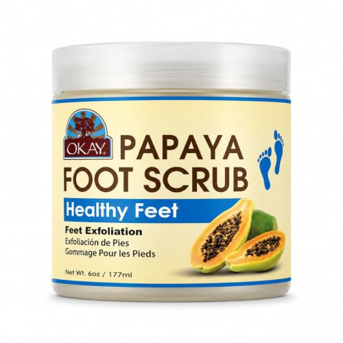 OKAY Papaya Foot Scrub, 6 Ounce