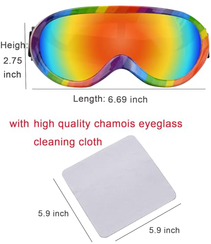 Pets Sunglasses with Glass Cleaning Cloth for Medium,Large Dog UV Goggles Breathable Sweat Windproof Anti-Dust Snowproof Glasses with Elastic Straps Rainbow Pattern Pets Sunglasses with Glass Cleaning Cloth for Medium,Large Dog UV Goggles Breathable Sweat Windproof Anti-Dust Snowproof Glasses with Elastic Straps Rainbow Pattern
