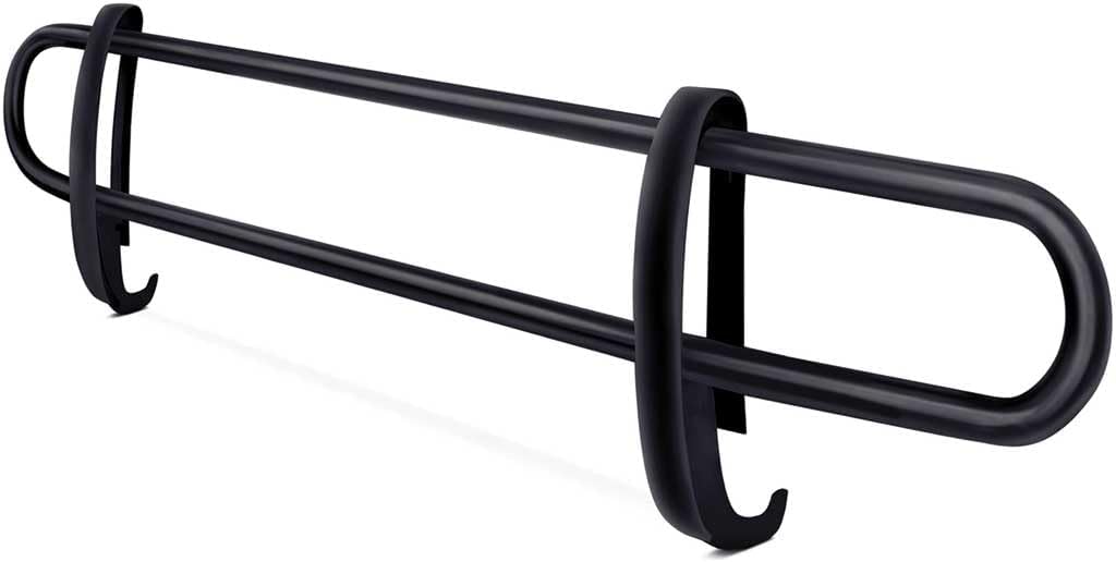 Black Horse Black Steel Rear Bumper Guard Double Tube compatible with 2019-2022 Toyota RAV4 -8D93947A