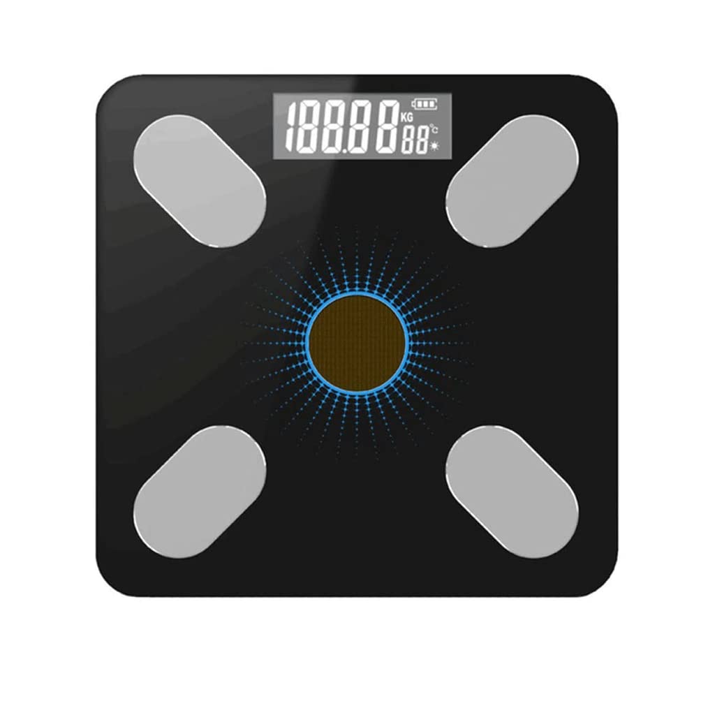 digitale intelligente Waage Bluetooth-Waage Smart Backlit Display Elektronische Solarwaage Körperwaage, Muskelmasse, für Fettmuskel-Viszeralfettwaage Personenwaage