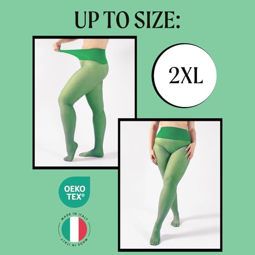 Image of CALZITALY Seamless Sheer Tights, Comfortable Waistband, 15 Denier Pantyhose Multi Colors Made in Italy