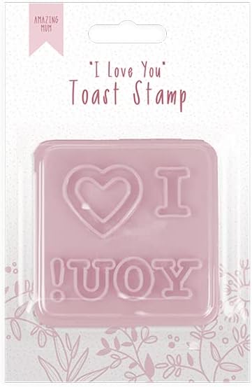 Gen Imports MOT4738 Toast Stamp | I Love You | Mother's Day | 1pc, Pink