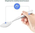 Pondéré 7 oz Les ustensiles d'alimentation par Celley, 4pc Set de fourchette de couteau en acier inoxydable pour les tremblements