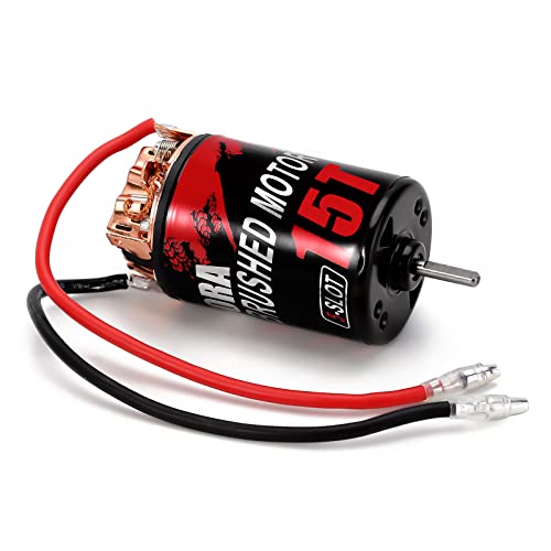 Injora Waterproof Motor 550 15T Brushed 5-Slot Motor For Axial Scx10 Axi03007 Jl 90046 Trx4 Trx6 Rc Car 1/10 Rc Crawler Truck Boat (Inm08) #TOP13