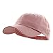 MG Women's Low Profile Dyed Cotton Twill Baseball Cap Hat (Light Pink)