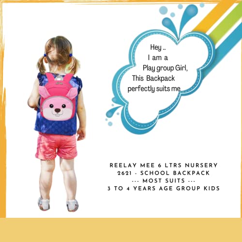 Image of Reelay mee 6 L Light Weight, Fascinating Nursery Backpack - 2621 (Orange)