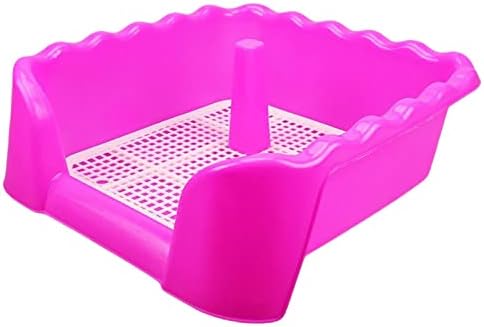 Baoblaze Pet Dog Toilet Puppy Training Potty Tray Pet Pee Toilet Cleaning Tool Indoor Outdoor Potty Trainer Corner for Medium Dog Accessories, Rose Red