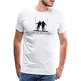 Spreadshirt Angeln Zwei Angler Als Angelbrüder Männer Premium T-Shirt, 5XL, weiß