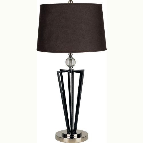 ORE International 28" Black Metal Table Lamp with Crystal Accent ORE International 28" Black Metal Table Lamp with Crystal Accent