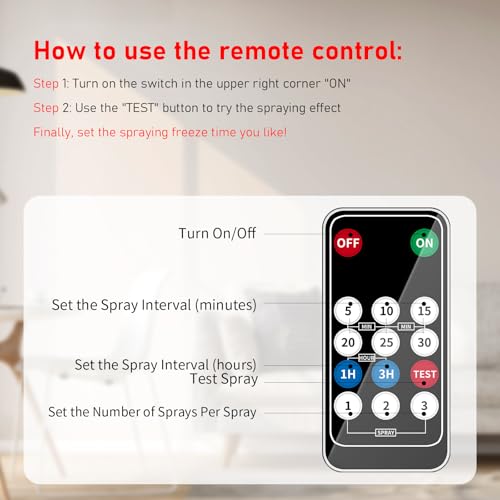 Household World X-1121-LED-W Automatic Air Freshener Spray Dispenser, Wall/Standing Battery Powered (Not Included) Aerosol Spray Dispenser With Remote Control For Bathroom thumb #2
