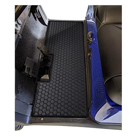 Matericuo Golf Cart Floor Liner Mat Custom Fit for 2 and 2+2 Club Car Models Precedent 2004-2023/Onward & Tempo (2017-2023)/Villager & V4L (2019-2023/ Bintelli - Only Meet 6 ASTM Standards Black Cover