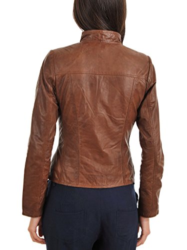 Womens Browny Coded Lambskin Genuine Leather Jacket, Biker Jacket3