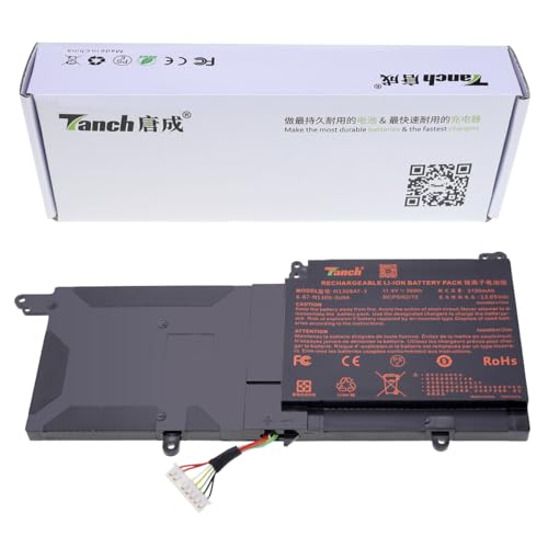 Tanch Batería para ordenador portátil 6-87-N130S-3U9A1 N130BAT-3 para Clevo N131WU N130BU N141WU System76 Galago Pro (2017) 11,4 V 3100 mAh 36 Wh