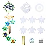 Xidmold Sea Turtle Wind Chimes Resin Molds Silicone Kit, Silicone Resin Mold Kit for Wind Chime Cast