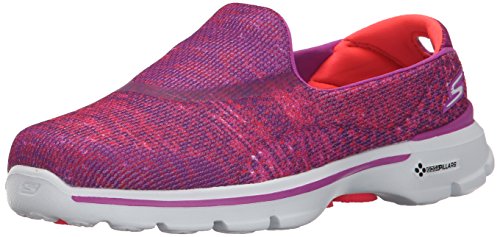 Skechers Performance Womens Go Walk 3 Glisten Walking Shoe,Pink,10 M US